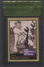 FRANK GATSKI SIGNED 1991 ENOR HOF FOOTBALL CARD #44 BROWNS  AUTO BECKETT... - $459.70 MXN