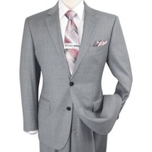 Men Renoir Suit Super 140 Soft Wool 2Button 2Vents Classic Fit 508-5 Lt Gray image 2