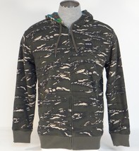 Hurley Reversible Green Camo &amp; Blue Tropical Full Zip Hoodie Men&#39;s NWT - £71.76 GBP