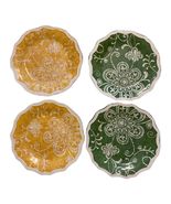Pier 1 Imports Set of 8&quot; Salad Plates &quot;Maribeth&quot; Pattern Green/Yellow - $436.26 MXN