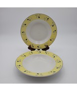2 Royal Doulton Yellow BLUEBERRY Soup Pasta Bowls Set of Two - €14,79 EUR