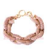 Clearance Chunky Light Amethyst Classic Link Chain Bracelet w/1,500+ Cry... - £10.14 GBP