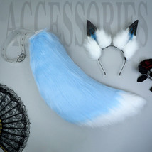 Handmade Furry Wolf Ears Headband / Long Tail Wild Animal Anime Cosplay ... - $13.69+