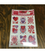 Vintage Valentine heart stickers in sealed package Eureka brand stickers - $27.08 CAD
