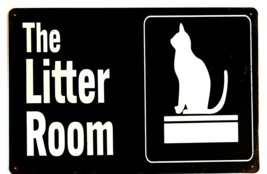 The Litter Room 8&quot; x 12&quot; Vintage Novelty Metal Sign New! - $8.98