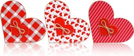 CRCZK 3Pcs Valentines Day Decor Love Heart Table Decor Wooden Centerpieces for - £13.50 GBP