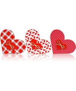 CRCZK 3Pcs Valentines Day Decor Love Heart Table Decor Wooden Centerpiec... - £13.21 GBP