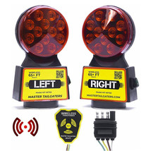 Wireless Trailer Tow Lights - Magnetic Mount, 48ft Range, 4 Pin Blade Connection - £73.24 GBP