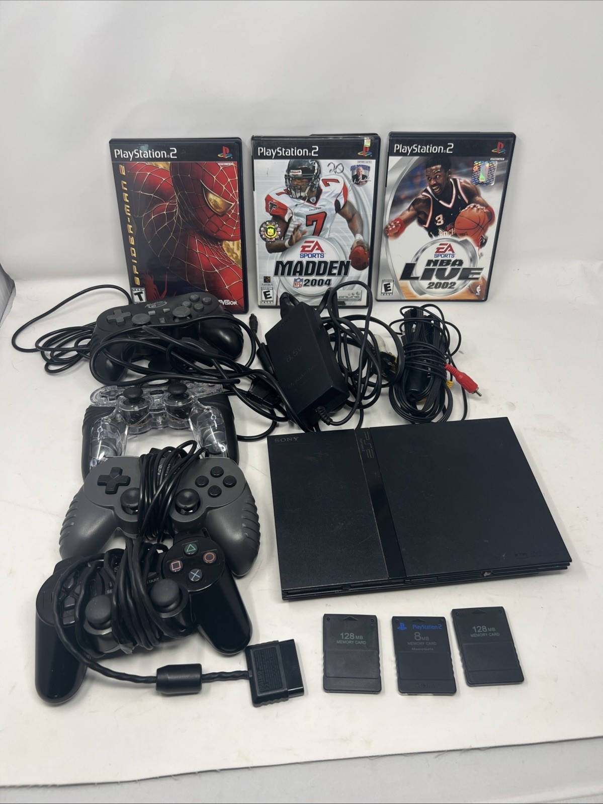 Sony PlayStation 2 PS2 Slim Console SCPH-75001 Bundle OEM 3 Mem Cards - $175.74