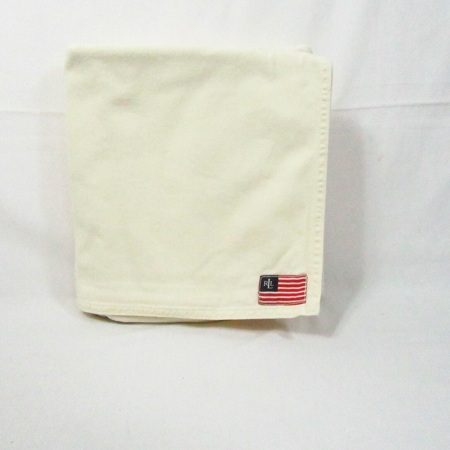 Primary image for Ralph Lauren Chino LRL Flag Pale Yellow 60x100 Oblong Tablecloth