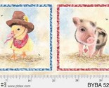 24&quot; X 44&quot; Panel Barnyard Babies Duckling Piglet Farm Cotton Fabric Panel... - £8.47 GBP