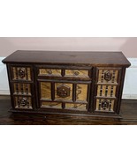 Vintage Wooden 6 Drawer Lined Jewelry Box Large Unisex Japan 18”x9” MCM - $61.74 CAD
