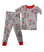 Disney Toddler Boys Mickey &amp; Minnie Mouse Gray &amp; Red Valentines Pajama S... - £7.82 GBP