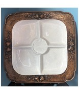 Vtg 1959 Treasure Craft Divided Platter Appetizer Chip Dip Fruit Veggie ... - $324.69 MXN