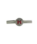 Vintage Tie Clasp England M W Castle Silvertone Bar 52657 Wiggins Teape - $19.80