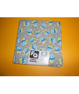 Fat Quarter (new) FLORAL DARK GRAY W/TEAL &amp; YELLOW - £5.94 GBP