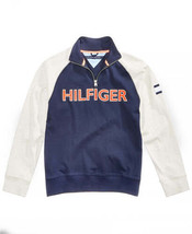Tommy Hilfiger Toddler Boys Raglan Quarter Zip Cotton Pullover, 3T, Swim... - $34.16