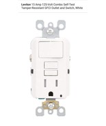 Leviton ‎GFSW1-KW 1Test Tamper-Resistant GFCI Outlet a5 Amp 125-Volt Com... - $47.37 CAD
