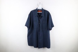 Vintage 90s Streetwear Mens 2XL XXL Distressed Mechanic Work Button Shirt USA - £30.93 GBP