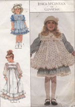 Child Jessica McClintock Easter Party Flower Girl Dress Overskirt Sew Pattern S6 - £8.81 GBP
