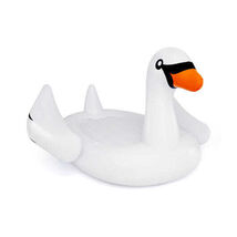 Giant Inflatable Swan Floating Island 4-Person Pool Float with 4 Cups Ho... - $133.66