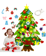 Christmas Tree 3.2Ft DIY Wall Hanging Xmas Tree with 32 Pcs Ornaments an... - $417.66 MXN