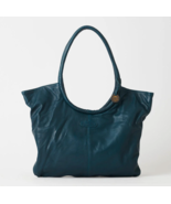 Wanderers Travel VALERIA GRANDE Azzurra Blue Full Grain Leather Tote Pur... - $96.46