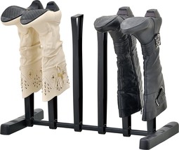 Freestanding Boots And Shoe Rack, Holds Up To 3 Pairs, Mygift Black Durable - £26.35 GBP