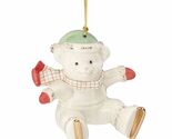 Lenox 2016 Teddy Bear Ornament Slip N Slide Ice Skating Christmas Annual... - $23.28