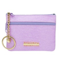 Bottega Fiorentina Italian Made Lilac Lizard Print Leather Small Womens Key Case - £118.29 GBP