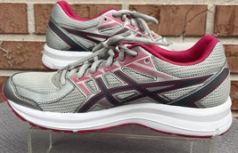 Women&#39;s Asics Jolt Gray Silver Pink T7K8N Athletic Sneaker Size 8.5 Euro 40 - $41.40