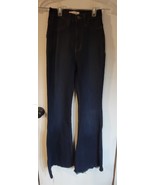 Womens 1 24 Vibrant Dark Indigo Blue Wash Flared Bellbottom Denim Jeans USA - €7,64 EUR