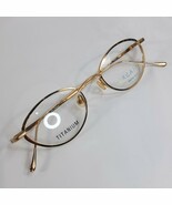 Organix Titanium 866 gold full rim eyeglasses frame 47-20-140 oval women... - $931.33 MXN