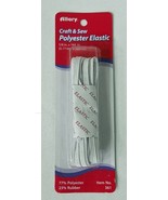1/8&quot; Wide Elastic Allary Craft &amp; Sew White Polyester Elastic 4-Yd Piece ... - $1.99