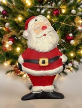 Vintage Santa Claus Christmas Tree Ornament Hand-Painted Ceramic - $11.87