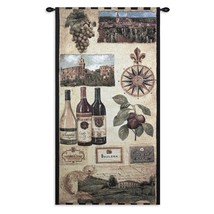 27x53 WINE COUNTRY I Vintage European Vineyard French Tapestry Wall Hanging - $108.90