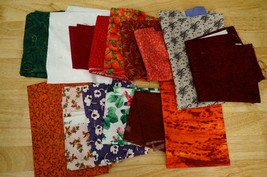 Sewing Cotton Quilting Fabric Keepsake Calico Oranges &amp; Brown Patterns M... - $362.01 MXN
