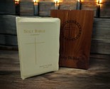 Vintage Holy Bible Illustrated Peace Of Mind Edition With Wooden Box Kee... - $39.19