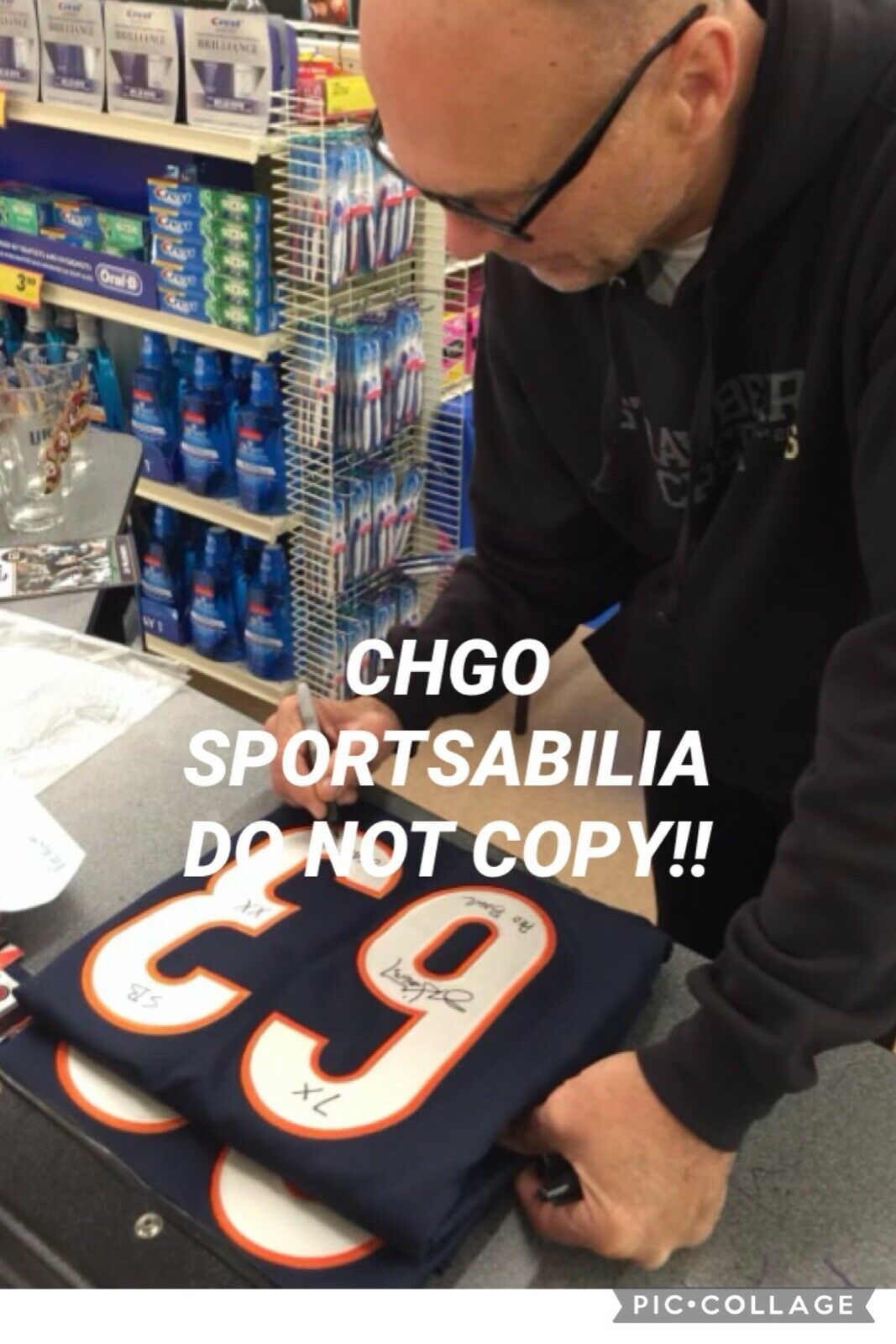 Primary image for JAY HILGENBERG AUTO CHICAGO BEAR JERSEY SBXX CHAMPS AND 7X PRO BOWL Photo proofs