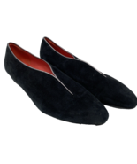 Pas de Rouge Women&#39;s Suede Split Top Pump Black Size EU40 US 9 - $43.69