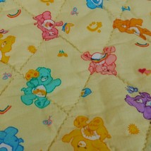 Care Bears Handmade Baby Quilt Cartoon Yellow Back Butterfly Rainbow Moon Sun - £46.40 GBP