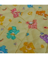Care Bears Handmade Baby Quilt Cartoon Yellow Back Butterfly Rainbow Moon Sun - £45.54 GBP