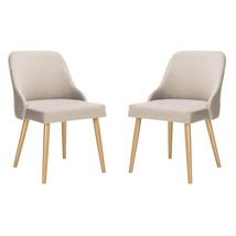 Safavieh Home Lulu Mid-Century Grey Velvet and Gold Dining Chair, Set of 2 - $514.99