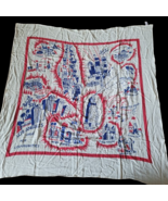 Souvenir Los Angeles And Her Communities Scarf Tablecloth 36 x 39&quot; Holly... - $23.00 CAD