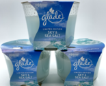 3 Glade Sky and Sea Salt Limited Edition 6.8oz 3 Wick Jar Candles Bsh - $7.69