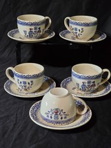 JOHNSON BROTHERS OLD GRANITE Coffee Cup &amp; Saucer HEARTS &amp; FLOWERS - Set ... - $39.91