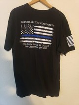 Nine Line Men’s XL T Shirt Blessed Are The Peacemakers AMERICAN FLAG Bla... - $14.87