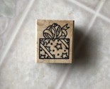Azadi Earles D473 Package Gift Present With Bow Wooden Rubber Stamp - $9.81