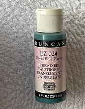 Duncan Ez 024 Royal Blue Green Ceramic Glaze E-Z Strokes 1oz - $2.00