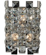 Wall Sconce KALCO PIAZZE Casual Luxury 3-Light Clear Crystal Polished Ch... - £1,992.00 GBP
